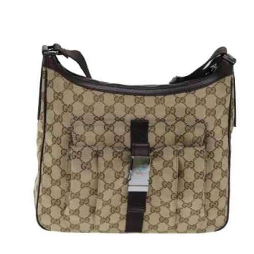 Pre-owned Canvas gucci-bags Gucci Vintage , Beige , Dames