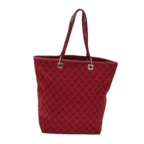 Pre-owned Canvas totes Gucci Vintage , Red , Dames