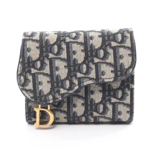 Pre-owned Canvas wallets Dior Vintage , Blue , Dames