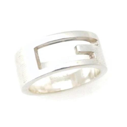 Pre-owned Metal rings Gucci Vintage , Gray , Dames