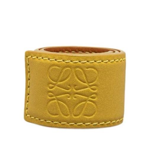 Pre-owned Leather bracelets Loewe Pre-owned , Yellow , Dames