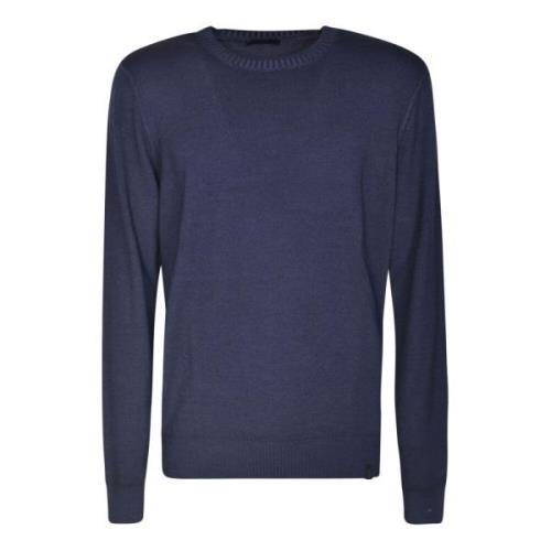 Round-neck Knitwear Fay , Blue , Heren