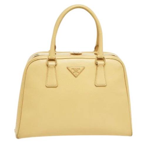 Pre-owned Leather prada-bags Prada Vintage , Yellow , Dames