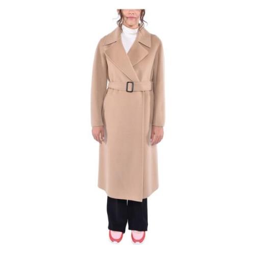 Lange wollen jas met sjaalkraag Max Mara Weekend , Brown , Dames