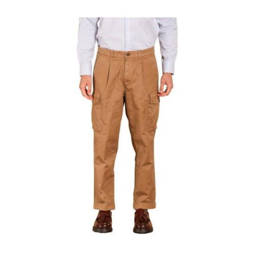 Relaxed Fit Cargo Broek Pinces 22 Mason's , Brown , Heren