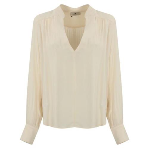 Gestreepte lange mouwen blouse Elisabetta Franchi , Yellow , Dames