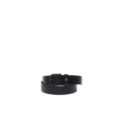 Zwart logo riem met verstelbare sluiting Emporio Armani , Black , Here...