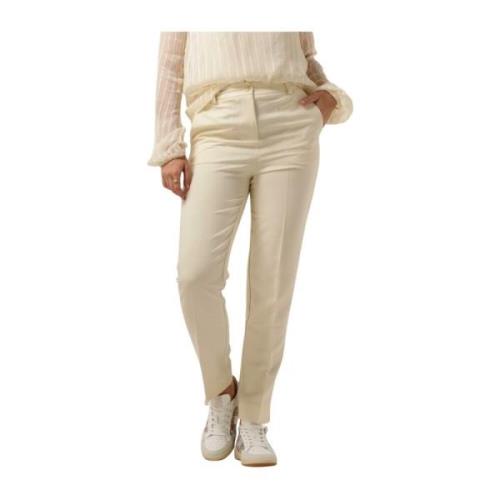 Beige Puck Pantalon Dames Broeken Notre-v , Beige , Dames