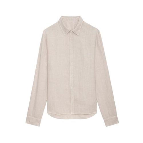 Stijlvolle Herenoverhemd Zadig & Voltaire , Beige , Heren