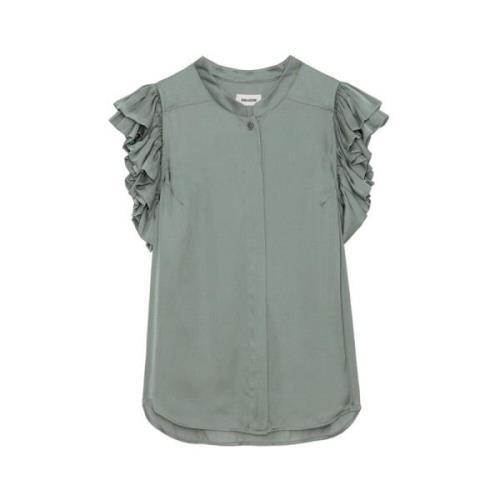 Stijlvol T-shirt voor mannen Zadig & Voltaire , Green , Dames