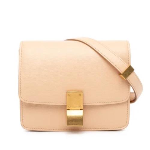 Pre-owned Leather crossbody-bags Celine Vintage , Beige , Dames