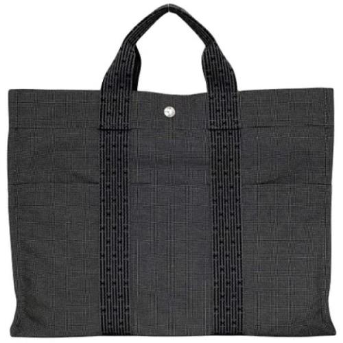 Pre-owned Canvas totes Hermès Vintage , Gray , Dames