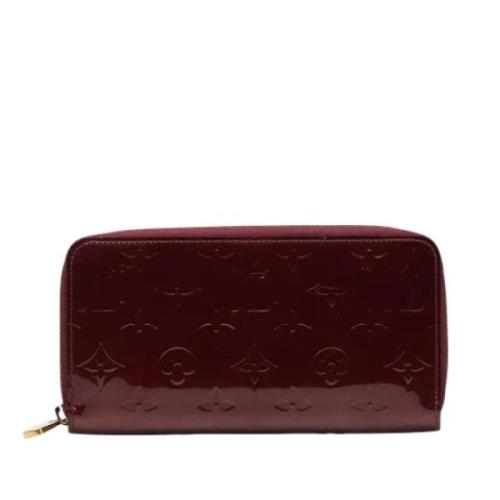 Pre-owned Leather wallets Louis Vuitton Vintage , Purple , Dames