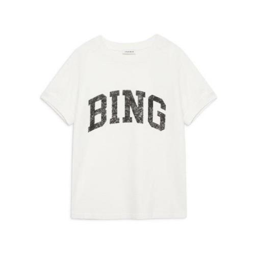 Jaylin T-shirt - Ivoor Katoen Jersey Anine Bing , White , Dames