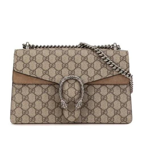 Pre-owned Canvas gucci-bags Gucci Vintage , Beige , Dames