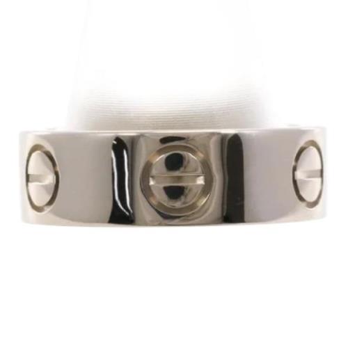 Pre-owned Metal rings Cartier Vintage , Gray , Dames