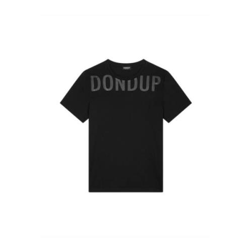 Heren Logo T-shirt Zwart Dondup , Black , Heren