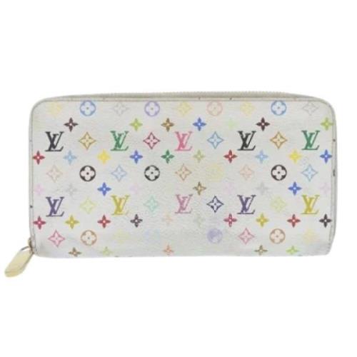 Pre-owned Canvas wallets Louis Vuitton Vintage , White , Dames