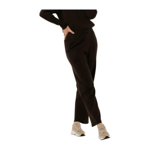 Wijde Pijp Bruine Broek Noor Knit-ted , Brown , Dames