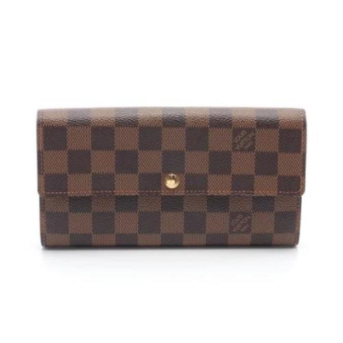 Pre-owned Leather wallets Louis Vuitton Vintage , Brown , Dames