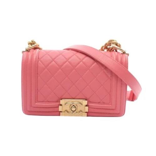 Pre-owned Leather chanel-bags Chanel Vintage , Pink , Dames