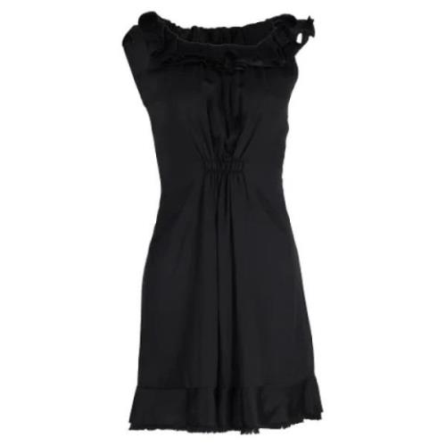 Pre-owned Silk dresses Prada Vintage , Black , Dames