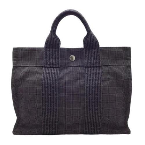 Pre-owned Fabric totes Hermès Vintage , Gray , Dames