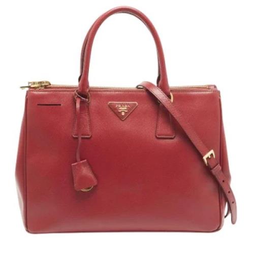 Pre-owned Leather totes Prada Vintage , Red , Dames