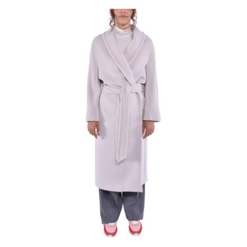 Sjaalkraag lange mouwen jas Max Mara Studio , Gray , Dames