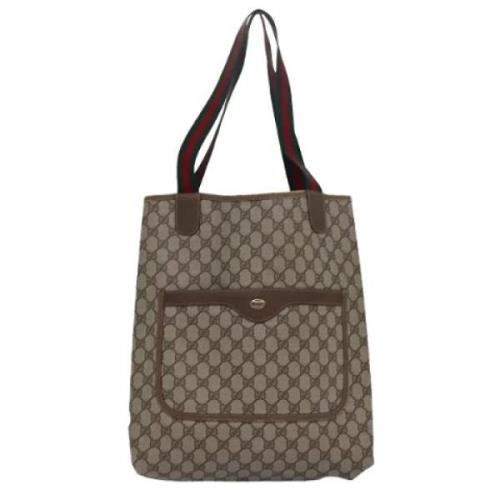 Pre-owned Canvas gucci-bags Gucci Vintage , Beige , Dames