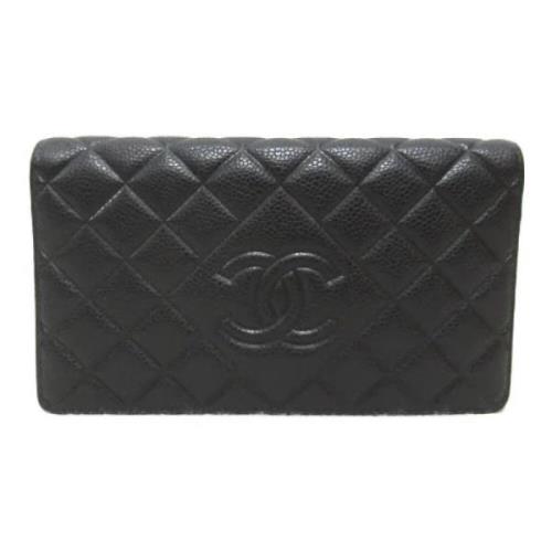 Pre-owned Fabric wallets Chanel Vintage , Black , Dames