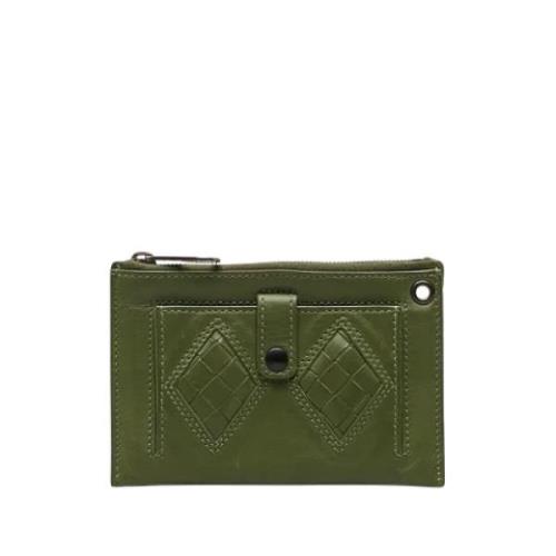 Pre-owned Leather wallets Bottega Veneta Vintage , Green , Dames