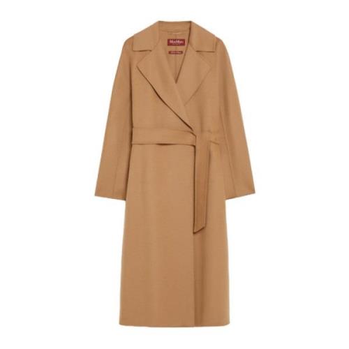 Elegant Wool Blend Coat Max Mara , Brown , Dames