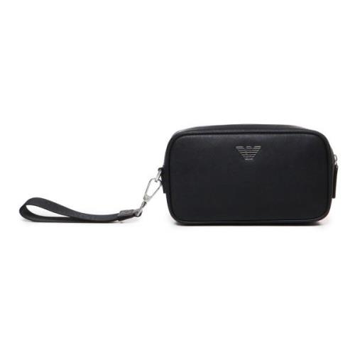 Zwarte Multipocket Pols Tas Emporio Armani , Black , Heren