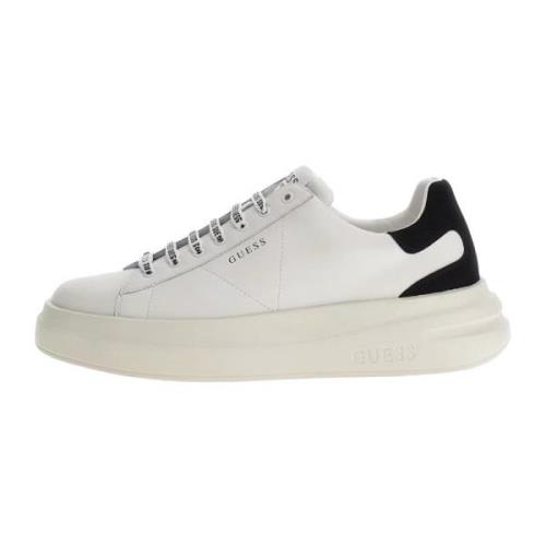 Witte Sneakers met Logo Details Guess , White , Heren