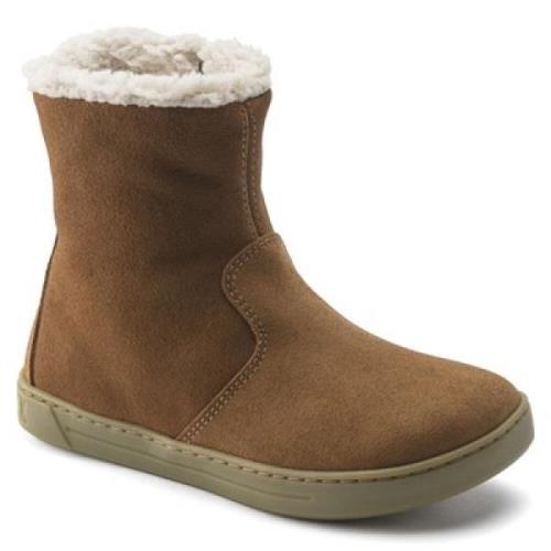 Winter Suède Leren Mink Laarzen Birkenstock , Brown , Dames