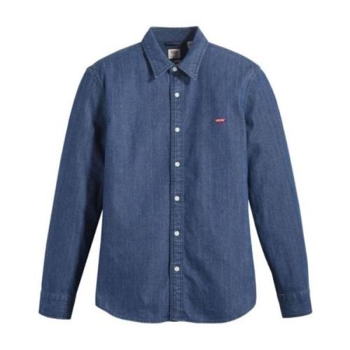 Batterij Slim Fit Herenshirt Levi's , Blue , Heren