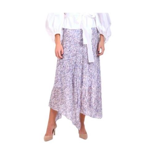 Bloemen Georgette Zakdoek Rok Michael Kors , Purple , Dames