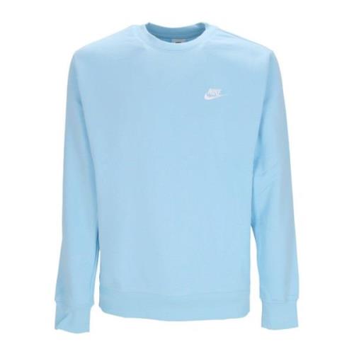 Crewneck Sweatshirt Charcoal Heather/White Nike , Blue , Heren