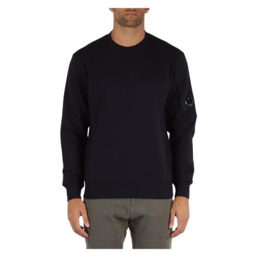 Garzato Cotton Sweatshirt met Mouwzak C.p. Company , Blue , Heren