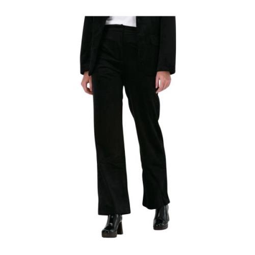 Velvet Wide Suit Pants Na-Kd , Black , Dames