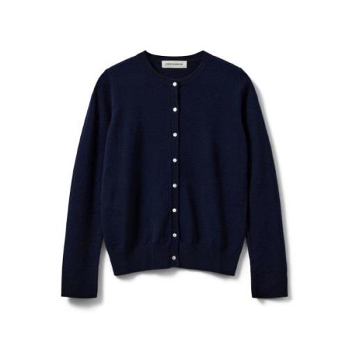 Navy Cardigan met Knopen Sofie Schnoor , Blue , Dames