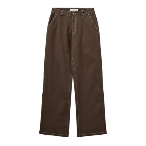 Donkerbruine Straight-Leg Broek Snos523 Sofie Schnoor , Brown , Dames