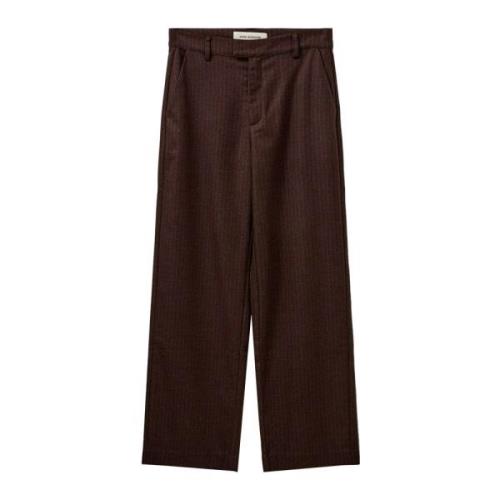 Gestreepte Straight-Leg Broek Tan/Bruin Sofie Schnoor , Brown , Dames