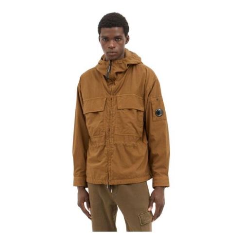 Capuchon Overshirt Jas C.p. Company , Brown , Heren