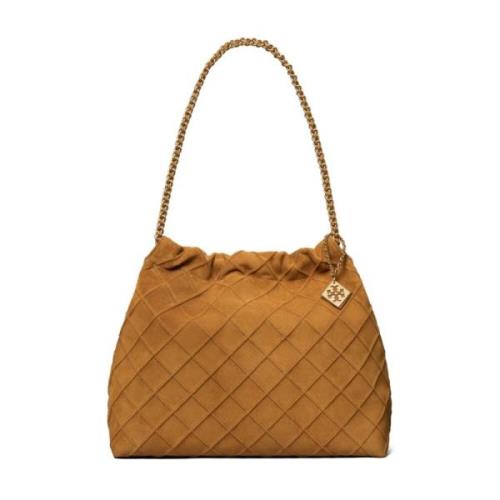 Bruine Trekkoord Hobo Tas Tory Burch , Brown , Dames