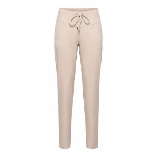 Stijlvolle Twill Broek met Diverse Details &Co Woman , Beige , Dames