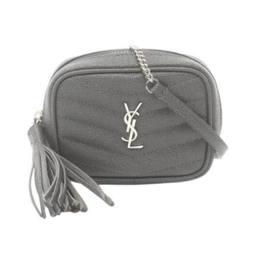 Pre-owned Leather shoulder-bags Yves Saint Laurent Vintage , Gray , Da...