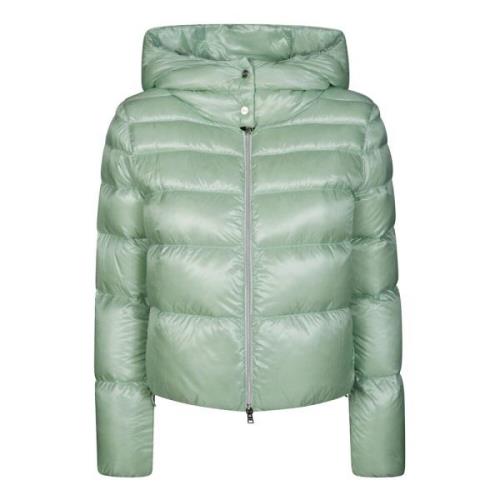 Ultralight Bomber Cropper Jas Herno , Green , Dames