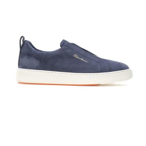 Stijlvolle Sneakers voor Mannen Santoni , Blue , Heren